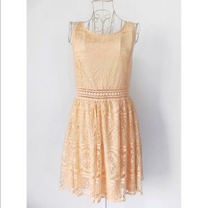 Beige Lace Dress